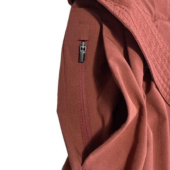 ATHLETA Women’s Skyline II Paperbag Pants, Belted, Pleated, Cognac Brown, Size 4 - Picture 8 of 12